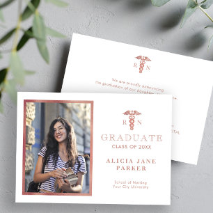 Faire-part Photographie d'or rose 2025 de l'école de soins in