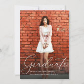 Faire-part Photographie moderne Lettrant à la main Graduation (Devant)