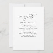 Faire-part Photographie moderne Lettrant à la main Graduation (Dos)