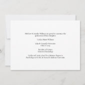 Faire-part Photographie noir blanc moderne Collage Graduation (Dos)