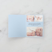 Faire-part Photos Blue Baby Boy Birth (Intérieur)