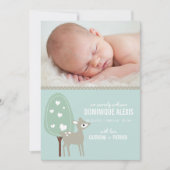 Faire-part Photos de naissance de mignons cerfs de bébés (Devant)