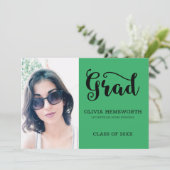 Faire-part Photos Et Lettres Noires Diplômé (Debout devant)