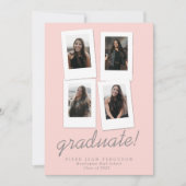 Faire-part Photos Modernes Multiphoto Diplôme (Devant)