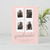 Faire-part Photos Modernes Multiphoto Diplôme (Debout devant)