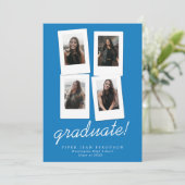 Faire-part Photos Modernes Multiphoto Diplôme (Debout devant)