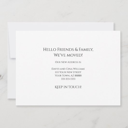 Faire-part Pickly Pear Cactus Nous avons déplacé Simple Rouge (Dos)