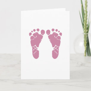 Faire-part Pieds de bébé roses