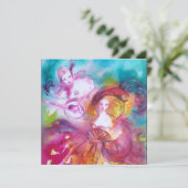 Faire-part PIERROT ET ARLECCHINA Carnaval vénitien, (Debout devant)