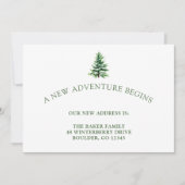 Faire-part Pine Tree Minimaliste Nouvelle Aventure Moving (Devant)