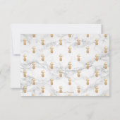 Faire-part Pineapple Doré RSVP|Marbre (Dos)