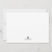 Faire-part Pingouin bleu ciel rose (Dos)