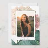 Faire-part Pink Big Flower Photo University Grad (Devant)