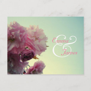 Faire-part Pink Blossom Enregistrer la carte postale Date