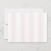 Faire-part Pink Bow Floral Nursery Note Card (Dos)
