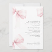 Faire-part Pink Bow Graduation Announcement (Dos)