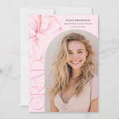 Faire-part Pink Bow Graduation Announcement (Devant)