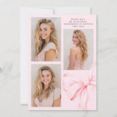 Faire-part Pink Bow Graduation Announcement (Dos)