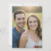 Faire-part Pink Green Retro Typography Wedding Save The Date (Dos)