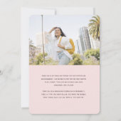 Faire-part Pink Orange dégradé esthétique, photos graduation (Dos)