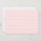 Faire-part Pink Stripe Ajouter Votre Propre Diplôme Photo (Dos)