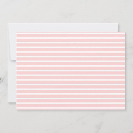 Faire-part Pink Stripe Ajouter Votre Propre Diplôme Photo (Dos)