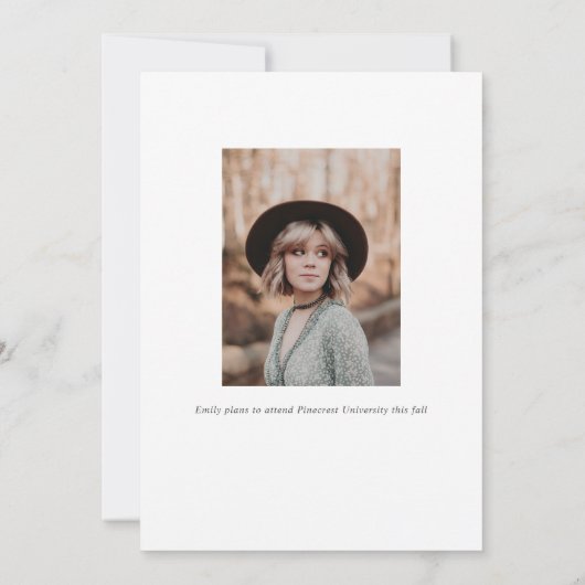 Faire-part Pink tendance Serif Multiples Diplôme Photo (Dos)