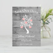 Faire-part Pink Tree of Hearts Enregistrer la date annonce (Debout devant)