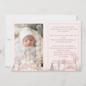 Faire-part Pitter Patter Pieds Princesse Bébé Fille Naissance (Devant)