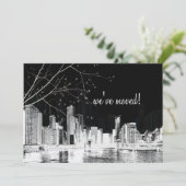 Faire-part PixDezines annonce un déménagement à Chicago Lakes (Debout devant)