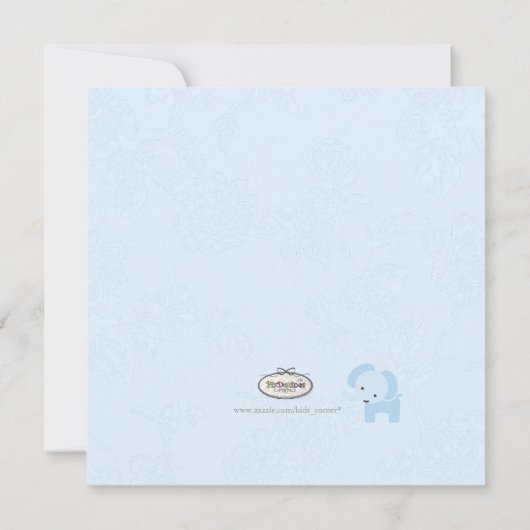 Faire-part PixDezines bleu toile+éléphant (Dos)