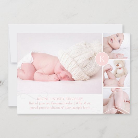 Faire-part PixDezines do-it-yourself couleur/faire-part de na (Devant)