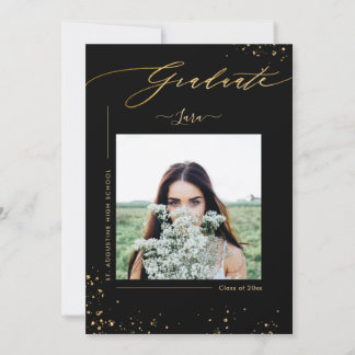 Faire-part PixDezines Graduation Minimaliste Luxe Script