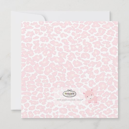 Faire-part PixDezines hippo rose+faire-part de naissance léop (Dos)