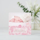 Faire-part PixDezines hippo rose+toile (Debout devant)