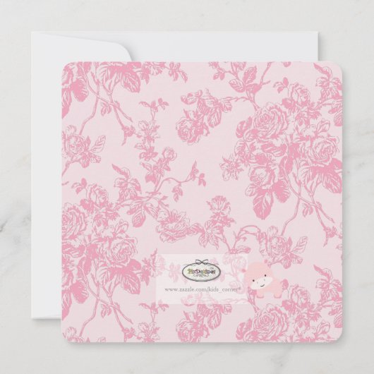 Faire-part PixDezines hippo rose+toile (Dos)