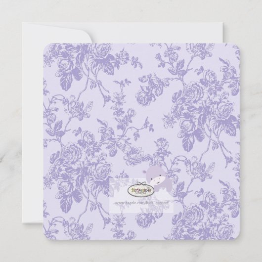 Faire-part PixDezines hippo violet+toile (Dos)