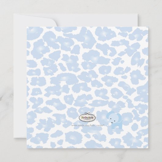 Faire-part PixDezines leopard bleu+éléphant (Dos)