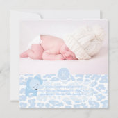 Faire-part PixDezines leopard bleu+éléphant (Devant)