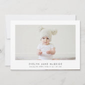 Faire-part PixDezines Minimaliste Simple 5x7 (Devant)