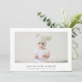 Faire-part PixDezines Minimaliste Simple 5x7 (Debout devant)