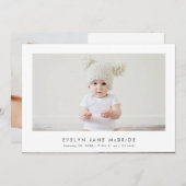 Faire-part PixDezines Minimaliste Simple 5x7 (Devant / Derrière)