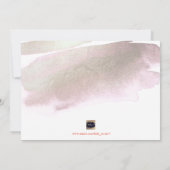 Faire-part PixDezines MONOGRAM, PLATINUM+BLUSH Baby Girl (Dos)