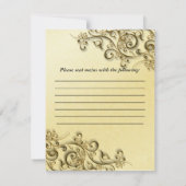 Faire-part PixDezines Ornamental Rustic Gold (Dos)