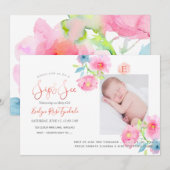 Faire-part PixDezines SIP+SEE, FLEURS A L'AQUARELLE (Devant / Derrière)