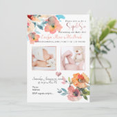 Faire-part PixDezines SIP+VOIR, FLEURS DE COULEUR D'EAU (Debout devant)