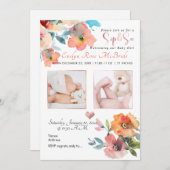 Faire-part PixDezines SIP+VOIR, FLEURS DE COULEUR D'EAU (Devant / Derrière)