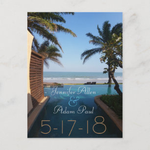 Faire-part Plage Enregistrer la carte postale Date