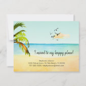 Faire-part Plage I Déménagé à Mon Happy Place Nouvelle adress (Devant)