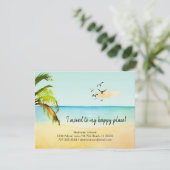 Faire-part Plage I Déménagé à Mon Happy Place Nouvelle adress (Debout devant)